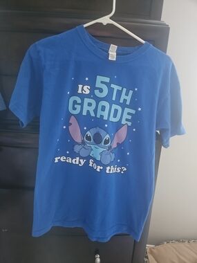 Disney Blue Kids '5th Grade' Stitch Graphic Tee